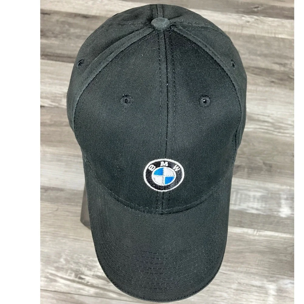 BMW Lifestyle Black Baseball Cap Embroidered Logo Adjustable Hat One Size
